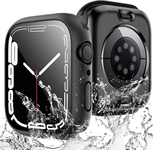 Thumbnail 6 de Coque TAURI 2 pièces pour Apple Watch Series 11/10 – 42 mm (champagne + transparent) avec verre trempé 9H