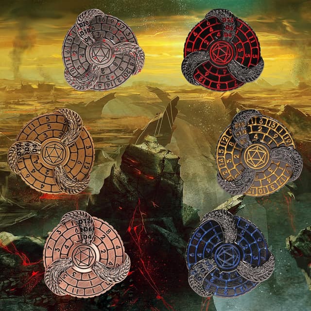 Thumbnail 5 de 7-in-1 DND Dice Spinner Roulette 7-sided metal dice 🎲