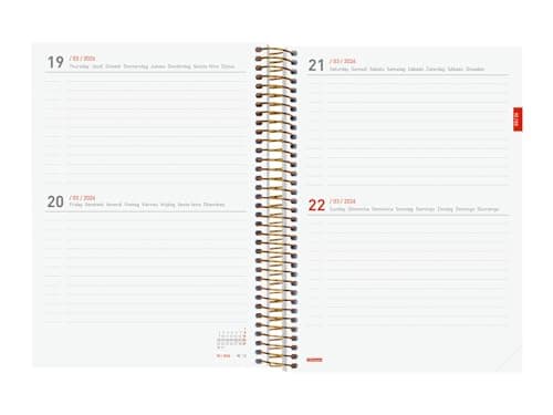 Detalle 1 de Finocam Agenda Espiral 18 meses 2025‑2026, 2 días/pág