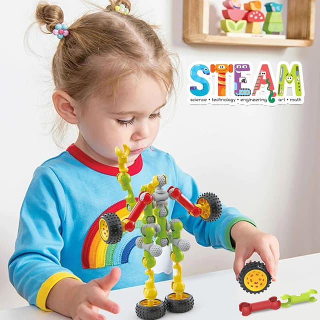 Detalle 2 de Huaker 180-Piece STEM Building Set for Kids 🧩