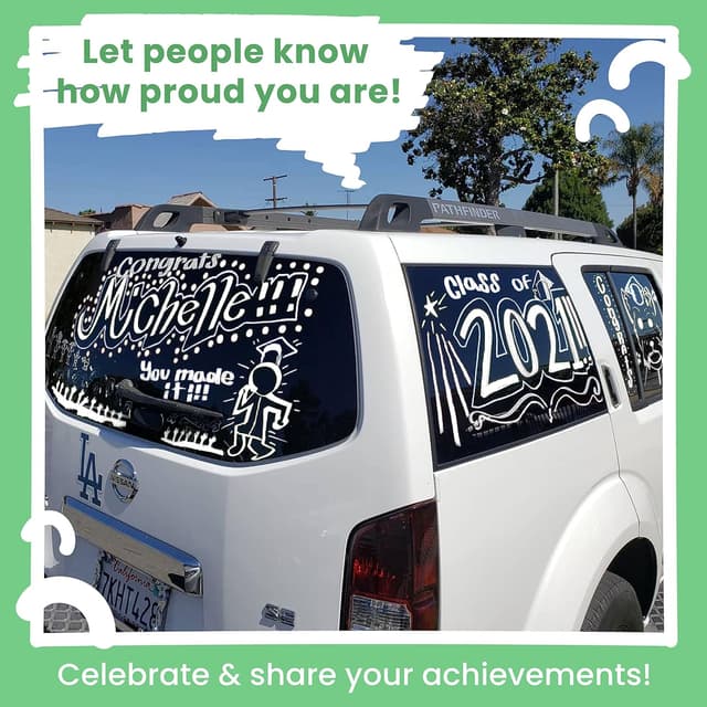 Detalle 2 de Chalkola Kreidestifte Weiß (4 Kreidemarker) mit 15-mm-Spitze – abwaschbar für Fenster, Tafel & Tafelfolie