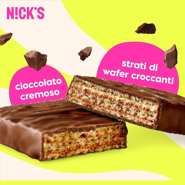 Thumbnail 4 de NICKS Wafer al cioccolato low carb 24 pezzi, 35 g ciascuno 🍫