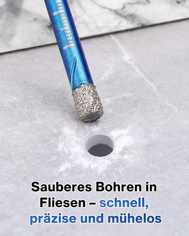 Thumbnail 2 de Lytool Fliesenbohrer-Set 5-tlg. mit 6 mm Diamantbohrern für Glas, Keramik, Granit & Feinsteinzeug