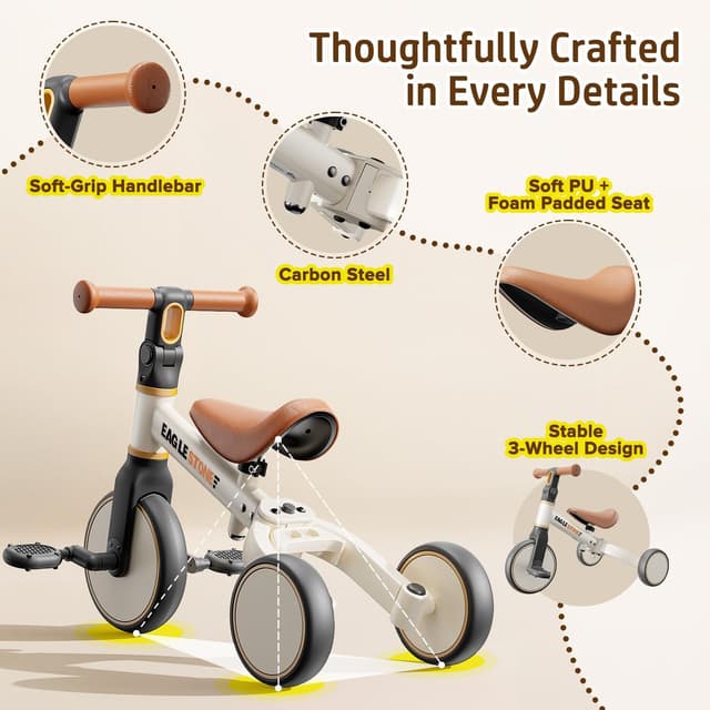 Thumbnail 4 de EagleStone 3-in-1 Laufrad für Kleinkinder 18 Monate - 4 Jahre