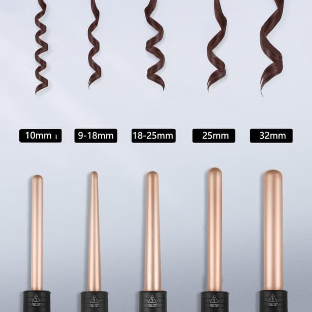 Detalle 2 de janelove Curling Wand 5-barrel set 9–32 mm 🎀