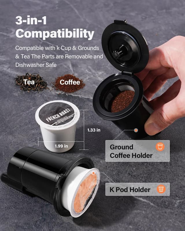 Thumbnail 4 de One Cup K-Cup Coffee Maker 52 oz Water Tank