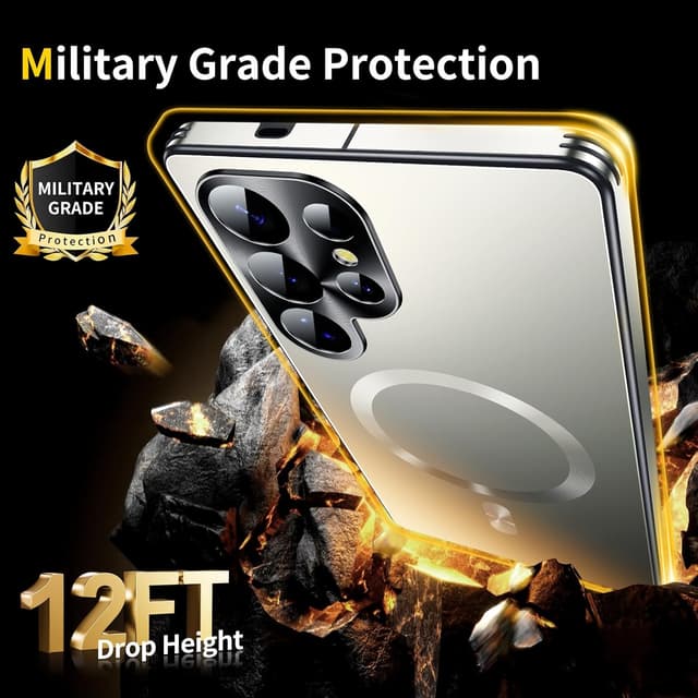 Detalle de for Samsung Galaxy S26 Ultra Slim Case with MagSafe-Compatible Magnetic Ring (Silver)