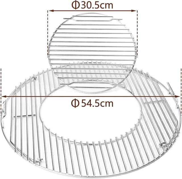 Detalle de GFTIME hinged round cooking grate replacement parts for Weber 57cm charcoal grills