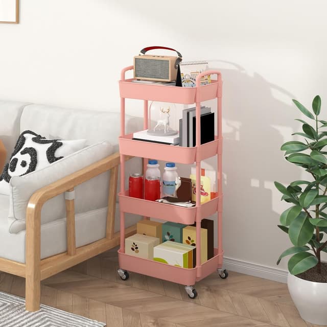 Thumbnail 5 de Sywhitta 4-Tier Rolling Utility Cart 4-Tier