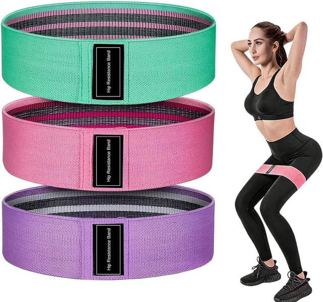 Imagen de xiluuyou 3 Pack Fabric Resistance Bands en OfertitasTOP