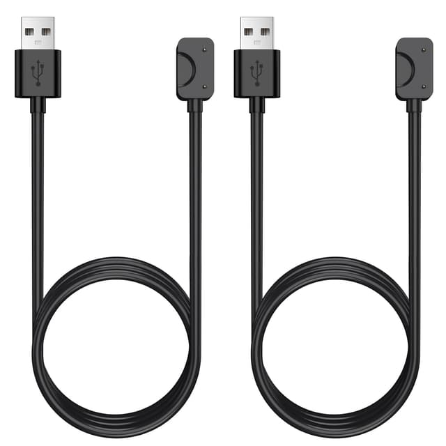 Detalle de TiMOVO Magnetic USB Replacement Charging Cable for Samsung Galaxy Fit 3 SM-R390 (2-Pack) – Black