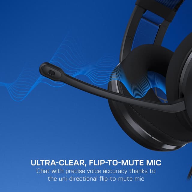 Detalle de Turtle Beach Atlas 200 cuffie da gioco cablate nere per PlayStation con driver Nanoclear da 50 mm