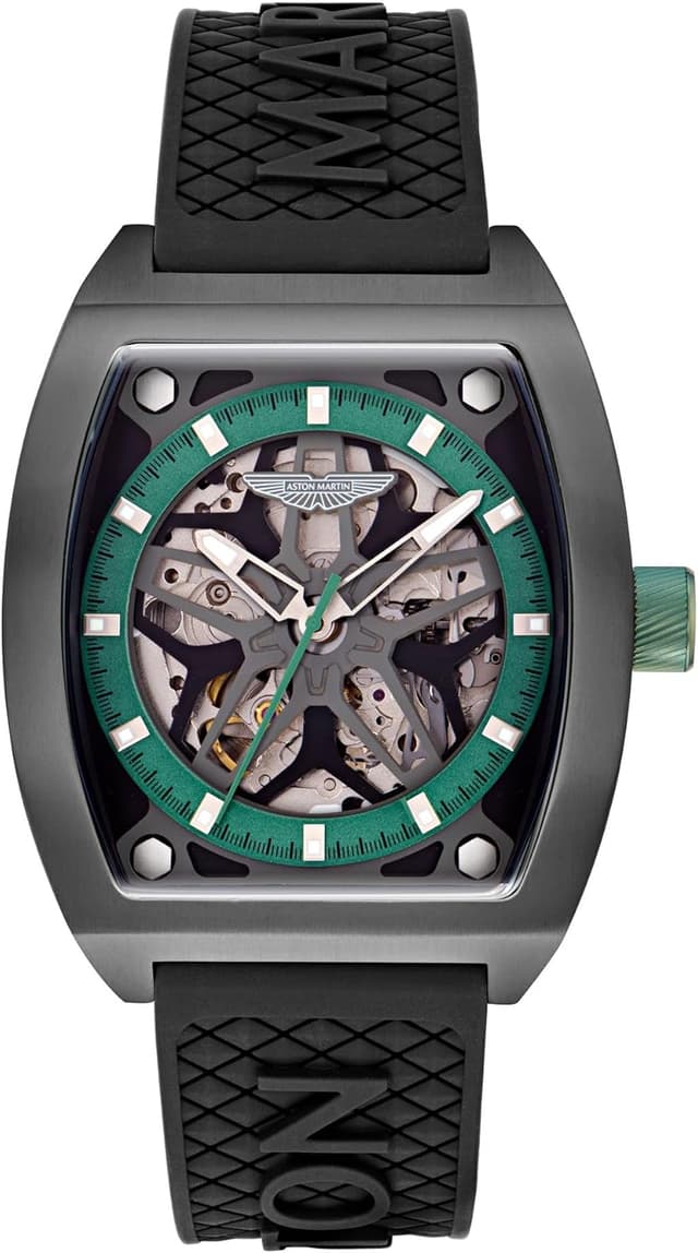 Detalle de ASTON MARTIN Herren Automatik Uhr AML Thrill MTRT1 mit Silikonarmband (TRG Automatic)