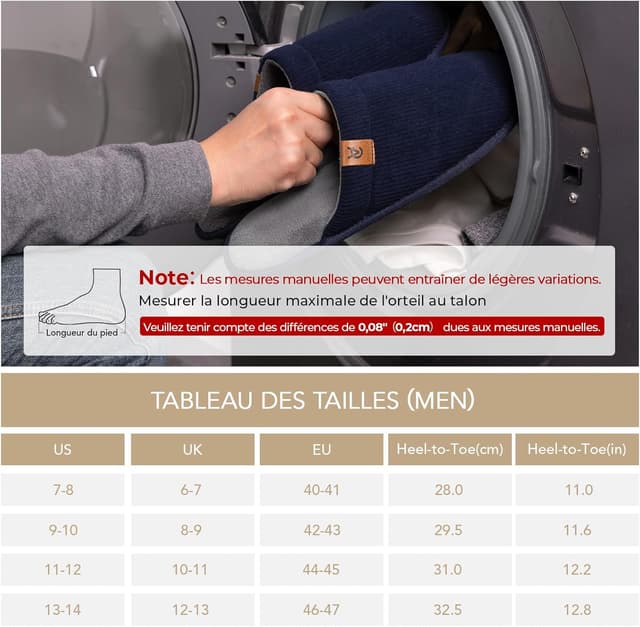 Thumbnail 6 de VeraCosy Chaussons respirants en mémoire de forme pour hommes – intérieur/extérieur été & automne