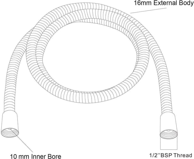 Thumbnail 6 de SAMODRA Shower Hose 1.5m 10mm Large Bore