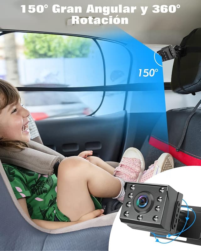 Thumbnail 4 de Zacro Cámara Bebé Asiento Trasero HD 1080P