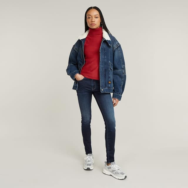 Detalle de G-Star Damen 3301 Skinny Jeans – mit Frontreißverschluss und 5-Pocket-Design