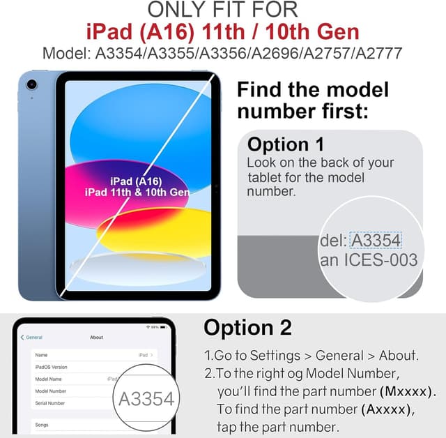 Detalle 2 de GALTD Smart Case for iPad A16 (11th Gen) & iPad 10th Gen 10.9" with Auto Wake/Sleep – Rose Gold