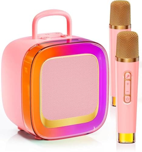 Imagen de Kinglucky Karaoke Machine with 2 Light-Up Mics 🎤 en OfertitasTOP