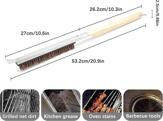 Thumbnail 4 de Pizza Oven Brush 26in Pizza Stone Cleaner