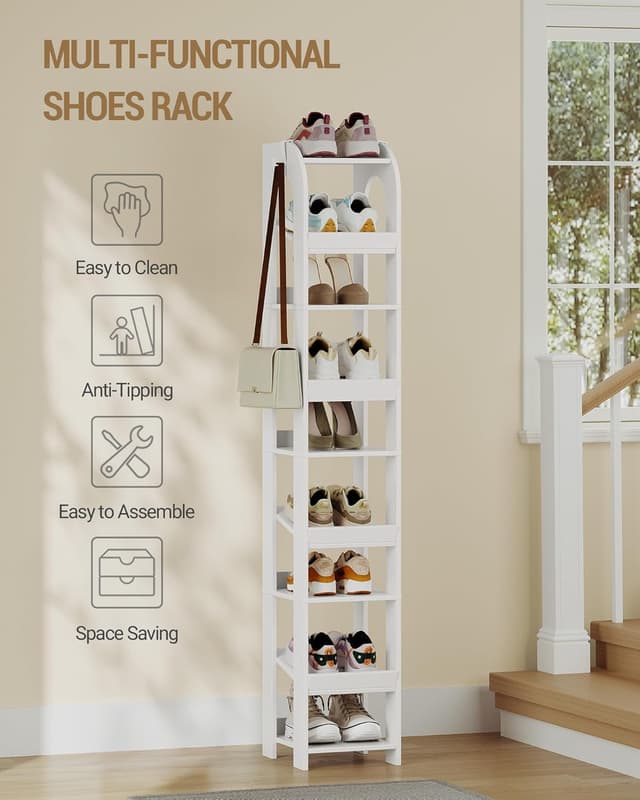 Thumbnail 5 de Hzuaneri Étagère à Chaussures 9 niveaux 151,5 cm