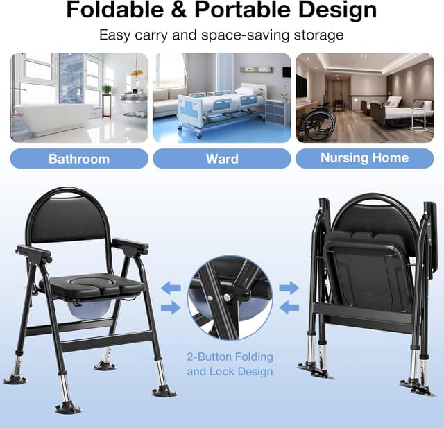 Thumbnail 6 de Bariatric Commode Chair 880 lbs