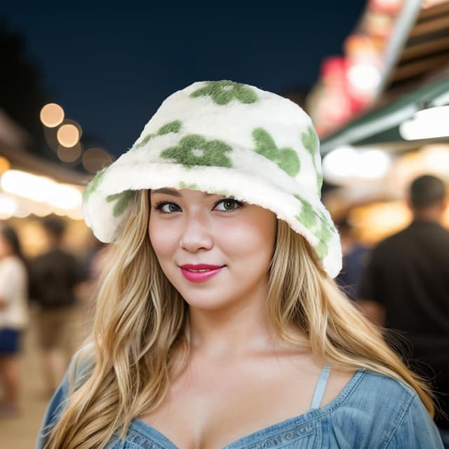 Detalle de MILAKOO Pelzige Eimermütze aus Kunstfell – Winterwarme Fischermütze im Plüsch-Style