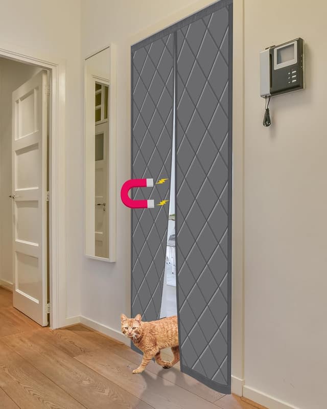 Detalle 2 de HOWIN Thermo-Türvorhang 90 x 200 cm Kälteschutz