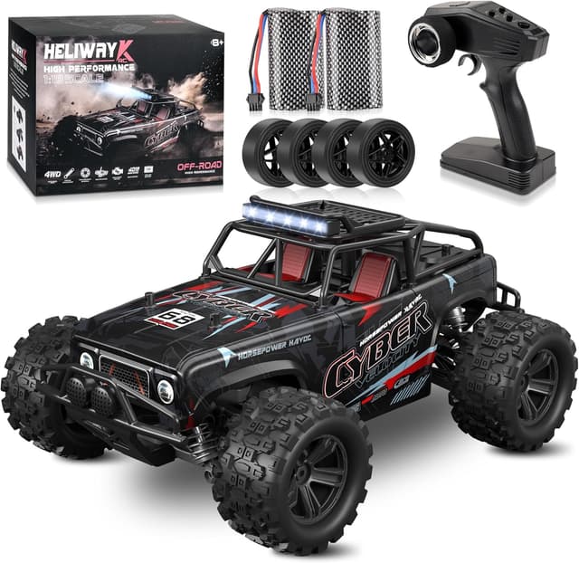 Thumbnail 6 de BAZADER Voiture télécommandée RC 1:22 pour enfants (3 à 8 ans) : double vitesse et éclairages