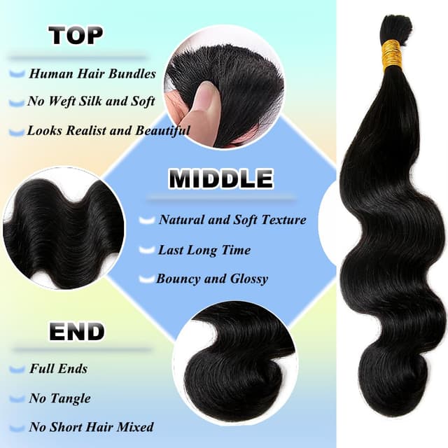 Detalle de YWIGS Boho Braiding Hair 100G, 18 inch