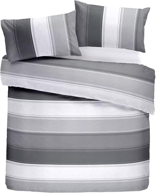 Detalle de Betley Classic Wide Stripe copripiumino doppio, grigio