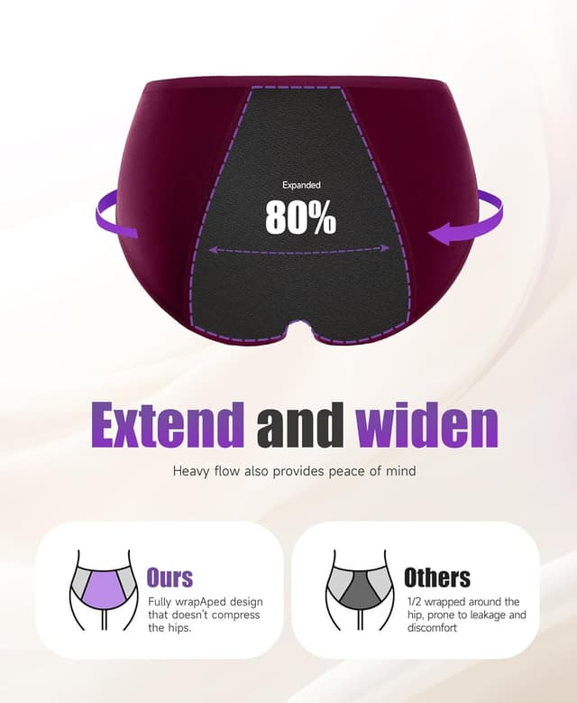 Thumbnail 5 de TANSTC Mutande Mestruali Cotone 3 Pack 4 strati