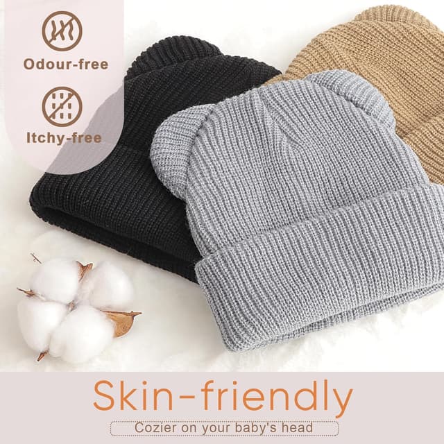 Detalle 2 de DRESHOW Toddler Beanie Hat for 0-24m