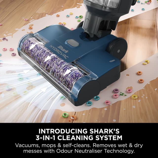 Detalle de Shark HydroVac Corded Hard Floor Cleaner WD110UK (Wet & Dry, Self-Cleaning, Anti-microbial brush-roll)