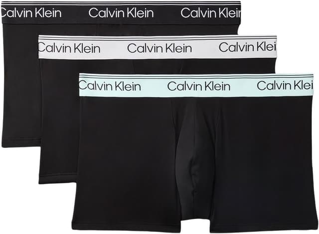 Detalle de Calvin Klein Low Rise Trunk 3pk LV00NB4409, boxer a vita bassa da uomo (confezione da 3)