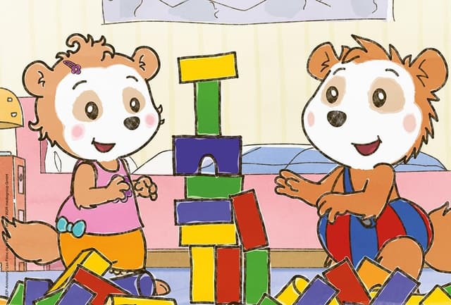 Detalle 2 de Schmidt Spiele 56414 Bobo Siebenschläfer – Kinderpuzzle (3x24 Teile) ab 4 Jahren