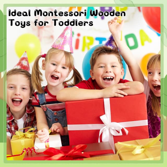 Thumbnail 6 de Montessori wooden toddler puzzles & colour sorting peg board toy (1–2/1–3 year old)