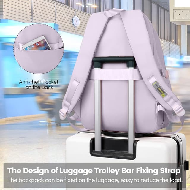 Thumbnail 6 de Amythe sac à dos fille étanche en nylon 33×20×46 cm – violet