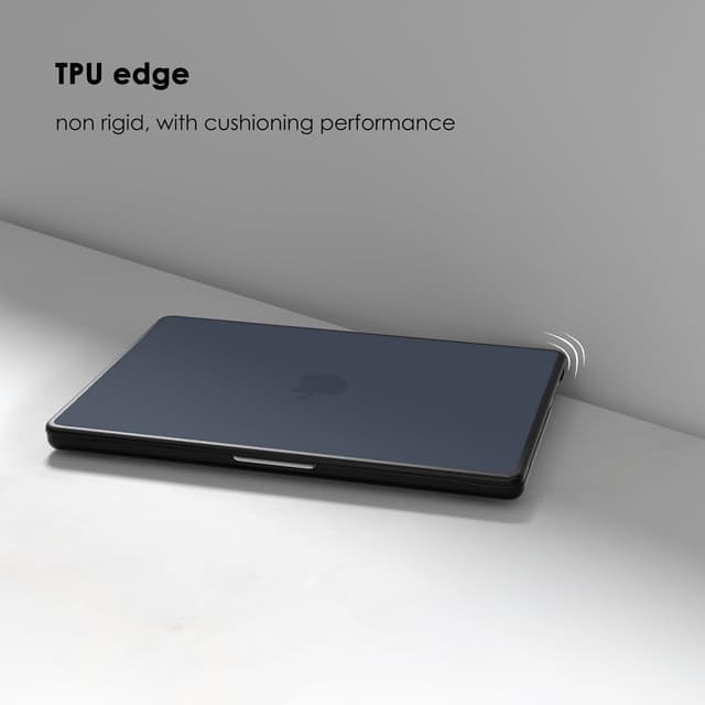 Detalle de eleger bruchsichere Hülle für MacBook Pro 13 Zoll (M1/M2) – mattschwarzes TPU & Hart-PC Case