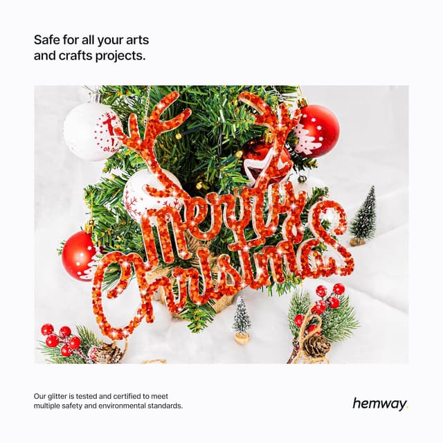 Detalle de Holographic Red Glitter Shaker (130g) – Super Chunky Metallic Flake Red Sequins for Resin, Crafts & Nail Art