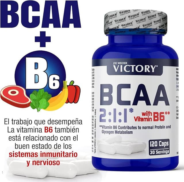Detalle 2 de JOE WEIDER VICTORY BCAA 2:1:1 - 120 Cápsulas 💪