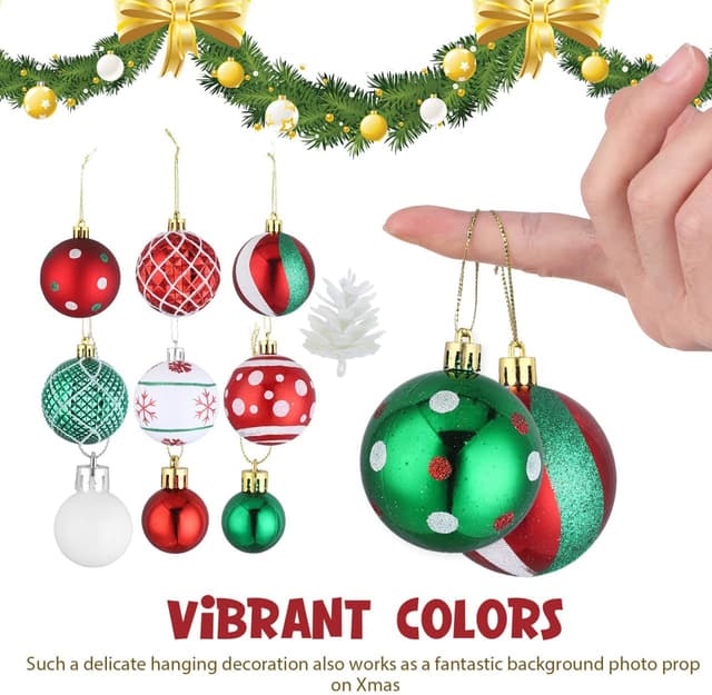 Detalle 2 de Weihnachtskugeln 42er-Set 60 mm mit Band