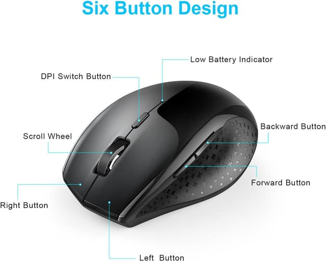 Thumbnail 6 de TECKNET Silent Maus Kabellose 4800 DPI