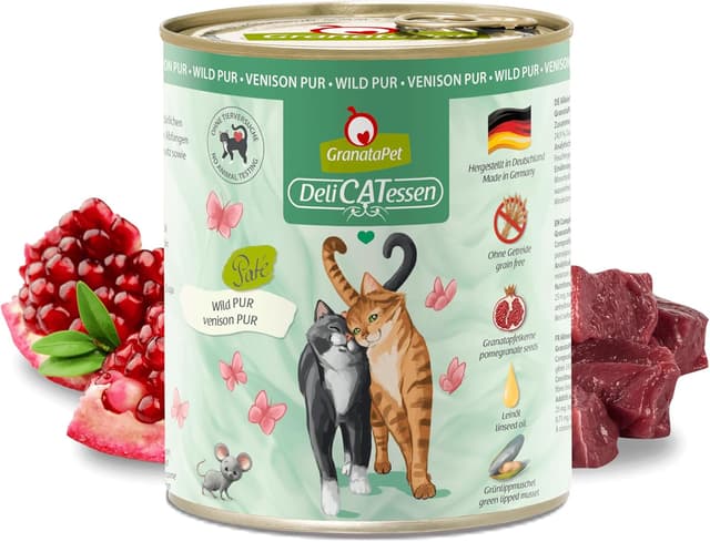 Detalle de GranataPet Delicatessen Multipack 2 PUR (2. Pack, 1 x 4,8 kg) Nassfutter für Katzen – getreidefrei & ohne Zuckerzusätze