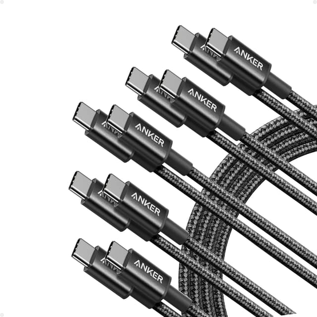 Detalle de Anker USB-C to USB-C Cable 60W 6ft (5 Pack)