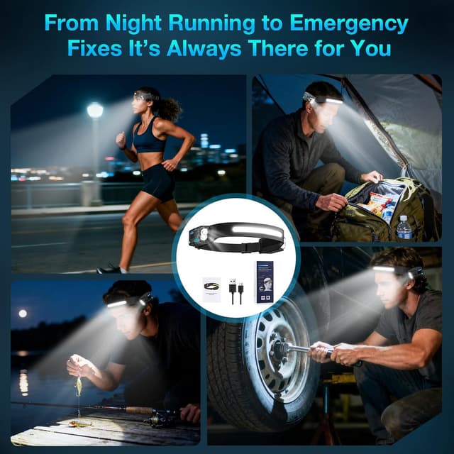 Thumbnail 5 de Oderra Linterna Frontal Recargable 1000 lúmenes