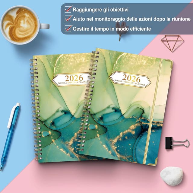 Thumbnail 6 de Gumiho Agenda 2026 Settimanale Spiral A5 (gennaio-dicembre 2026) in verde