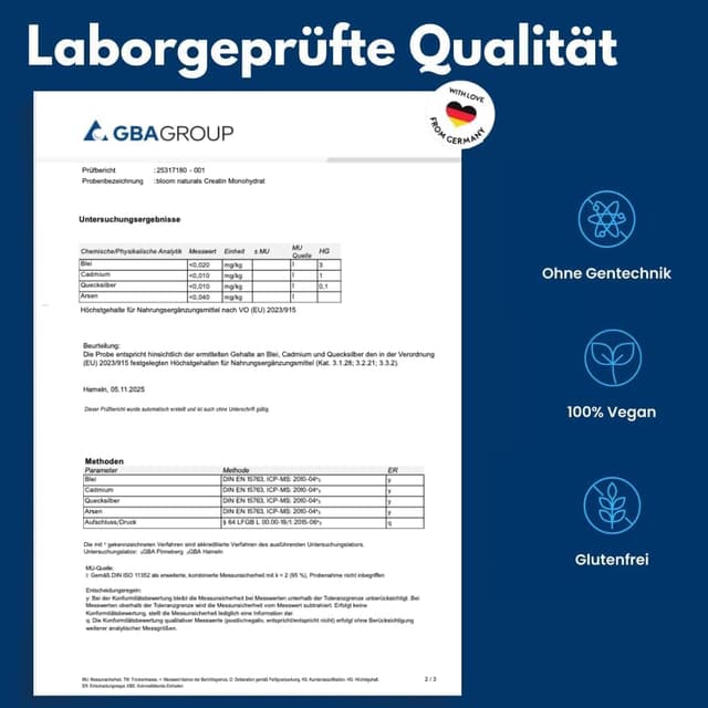 Thumbnail 6 de Kreatin Monohydrat Pulver 500 g vegan