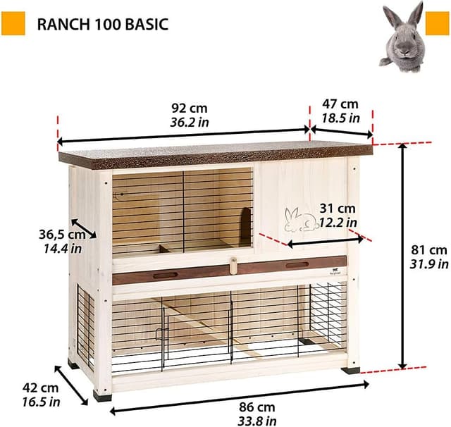 Detalle 2 de Ferplast Clapier Ranch 100 Basic en bois FSC 🐰