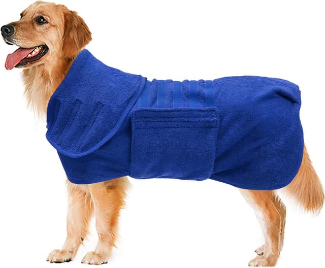 Thumbnail 6 de Geyecete Dog Drying Coats Microfibre Drying Robe Towel (Green, XL)